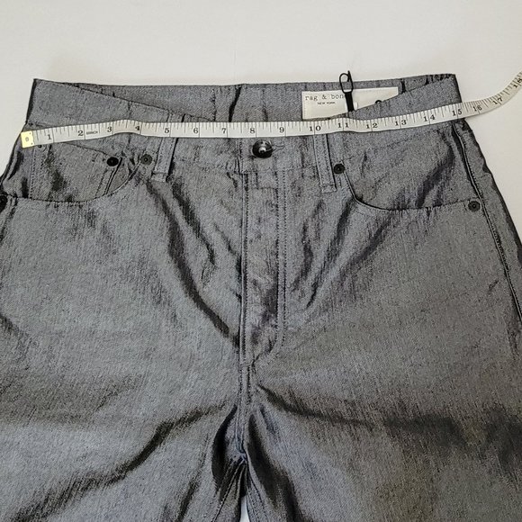 Rag & Bone Piper Low-Rise Straight Shine Pants - Picture 15 of 16